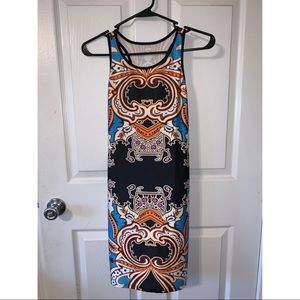 Patterned Body-Con Dress